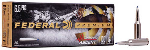 Federal Terminal Ascent Premium Brass Rifle Ammuntion 6.5 Prc 130 Grain 3000 Fps 20 Rounds